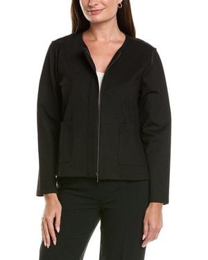 Eileen Fisher Round Neck Jacket - Black