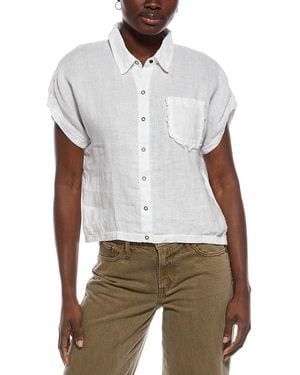 XCVI Abner Linen-Blend Top - White