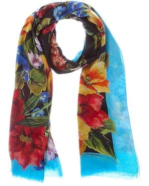 Dolce & Gabbana Cashmere-Blend Scarf - Blue