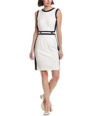 Tahari Sleeveless Mini Dress - White