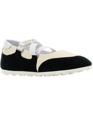 Marni Softy Soccer Sneaker Leather Sneaker - Black