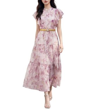 BRC By BURRYCO Short Sleeve Midi Dress - Pink