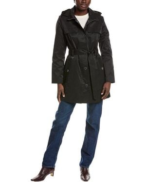 London Fog Medium Trench Coat - Black
