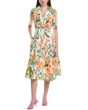 Maison Tara Lelis Twill Airflow Midi Dress - Yellow