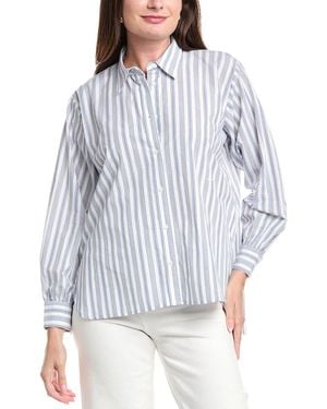 REVERIEE Silk-Blend Shirt - Blue
