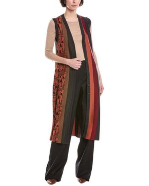 Akris Wool & Silk-Blend Cardigan - Brown