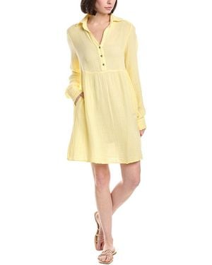 Michael Stars Kimberly Shirt Waist Dress - Yellow
