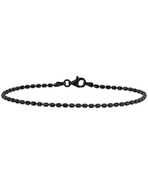 Italian Silver Oval Bracelet - White