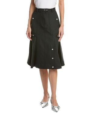 3.1 Phillip Lim Utility Wool-Blend Godet Skirt - Black