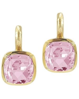 Reiss 14k 6.70 Ct. Tw. Rose Quartz Drop Earrings - Pink