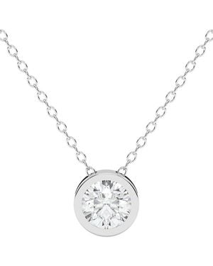 Lab Grown Diamonds 14K 1.00 Ct. Tw. Lab-Grown Diamond Necklace - Metallic