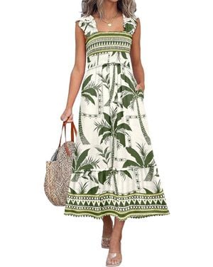 VERA DOLINI Midi Dress - Green