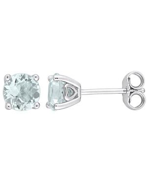 Rina Limor Silver 1.50 Ct. Tw. Aquamarine Earrings - White