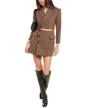 A.L.C. Millie Wool-Blend Mini Dress - Brown
