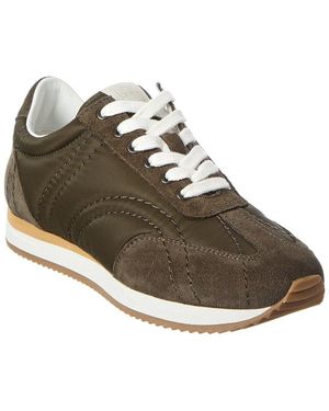 TOTEME Nylon & Suede Sneaker - Brown