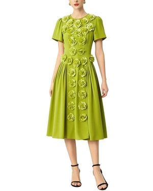 BRC By BURRYCO Short Sleeve Midi Dress - Yellow