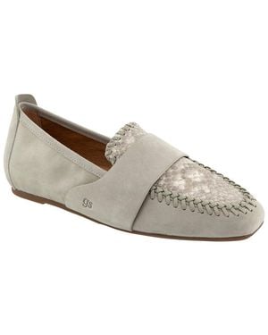 Gentle Souls Sandra Snake-Embossed Leather Loafer - White
