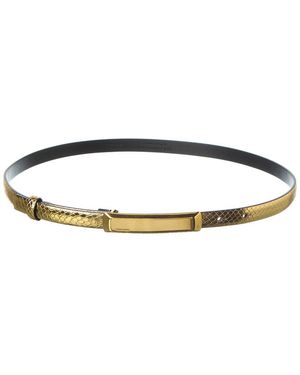 Tom Ford Leather Belt - Metallic