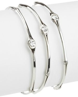 John Hardy Set Of 3 Bamboo Topaz Bangles - White
