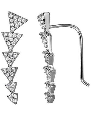 Adornia Crystal Climbing Earpin - White