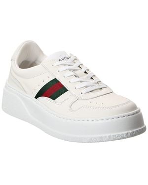 Gucci Chunky Leather Trainer - White