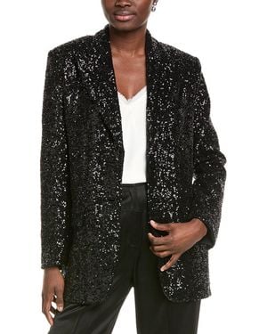 Michael Kors Collection Sequin Boyfriend Blazer - Black