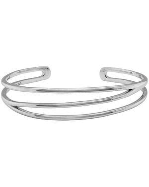 Non-Branded Silver Cuff Bracelet - White