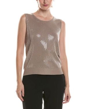 Anne Klein Sequin Top - Brown