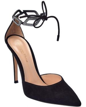 Gianvito Rossi Freya 105 Suede Pump - Blue