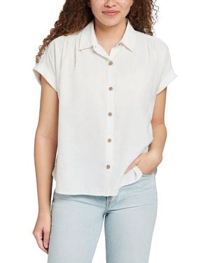 Faherty Breeze Linen-Blend Shirt - White