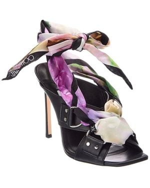 Jimmy Choo Satya 110 Leather Sandal - Pink