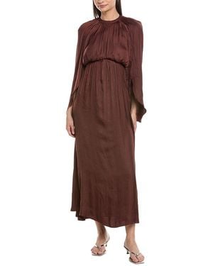 WeWoreWhat Halter Cape Midi Dress - Brown