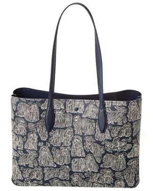 Kate Spade All Day Showdogs Printed Pvc Large Tote - Gray