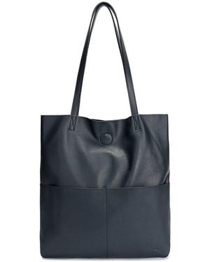 Tiffany & Fred Paris Everyday Pebble Leather Tote - Black
