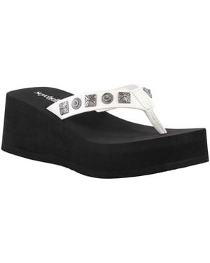 Seychelles Skyscraper Thong Sandal - Black