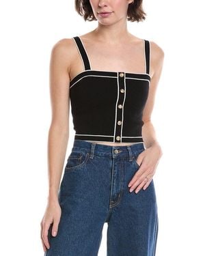 Alice + Olivia Dandi Wool-Blend Tank - Black