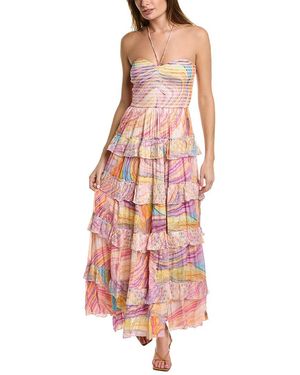 Rococo Sand Smocked Top Maxi Dress - Pink