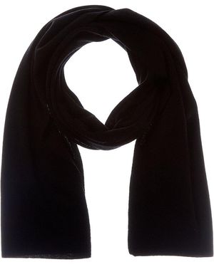 Sofiacashmere Sofiacashmere Full Needle Rib Wool & Cashmere-Blend Scarf - Black