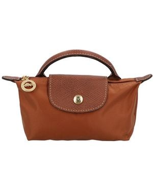 Longchamp Le Pliage Canvas Pochette - Brown