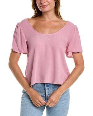 Saltwater Luxe Tulip Sleeve Top - Pink