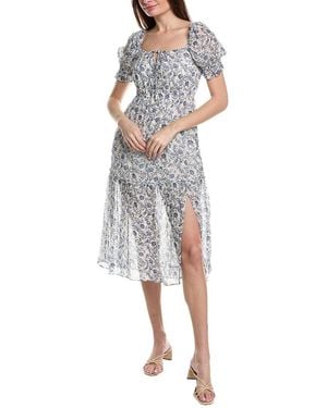 Garrie B Tie-Neck Midi Dress - White