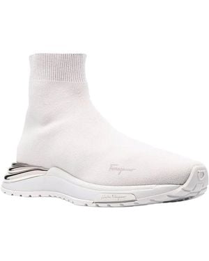 Ferragamo Ankle Sock Trainers - White
