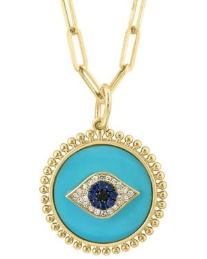 Effy Fine Jewelry Over 3.76 Ct. Tw. Diamond & Gemstone Necklace - Blue