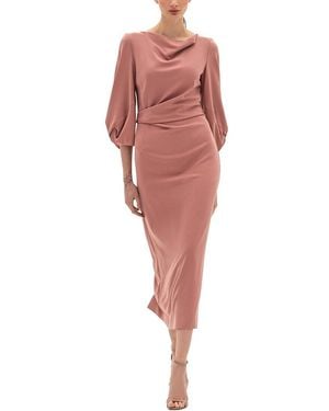 BGL Wool-Blend Midi Dress - Red