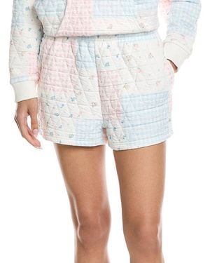 Vintage Havana Patchwork Quilted Short - White