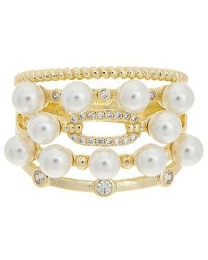 Juvell 18K Plated Cz Ring - White
