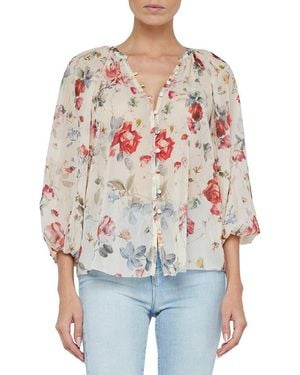 L'Agence Teagan Dolman Sleeve Blouse - Multicolor