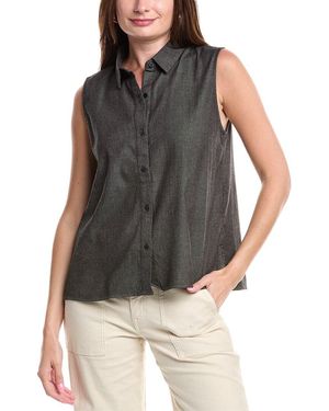 Eileen Fisher Classic Collar Shirt - Grey