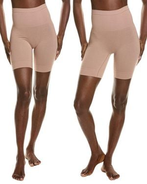 Yummie Set Of 2 Rosie Shapewear Slip Short - Brown