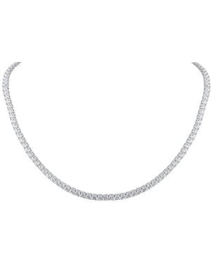 Lab Grown Diamonds Platinum 15.25 Ct. Tw. Lab Grown Diamond Necklace - Metallic
